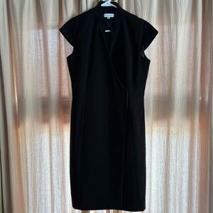 Calvin Klein Black Midi Dress Coat/Wrap - Perfect layer for fall and winter